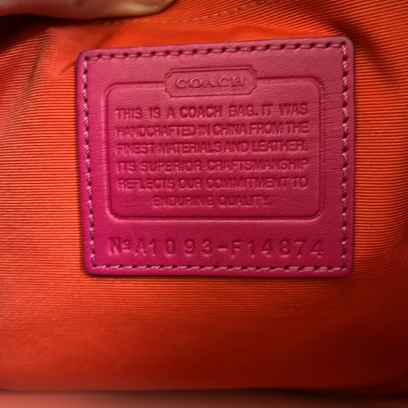 Coach Pink & Orange Diaper / Tote Bag - Picture 3 of 7